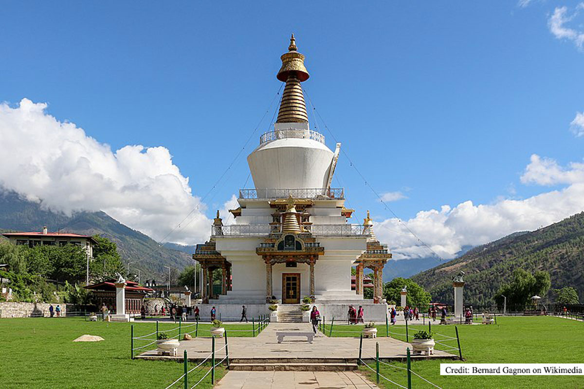 National Memorial Chorten, a revered stupa in Thimphu, Bhutan